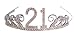 Forum Novelties Rhinestone Encrusted 21st Happy Birthday Tiara with Keepsake Box