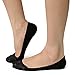 kilofly No Show Silicone Heel Grip Non-Skid Socks [4 Pairs Set, Black & Beige]