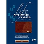 Life Application Study Bible: King James Version, Brown/tan, Tutone, Personal Size book cover