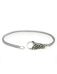 Queenberry Sterling Silver Snake Chain Bracelet W/ Two Way Flower Clasp For Pandora Troll Chamilia Biagi European Bead Charms (Available Lengths: 7.5", 8", 8.5")