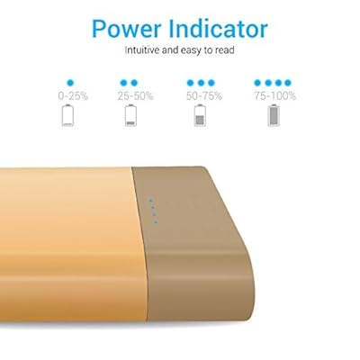 Portronics Velocity 13400 mAh Power Bank-Golden