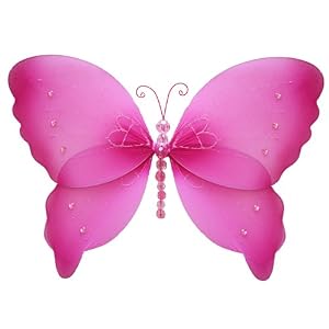 7 Dark Pink Crystal Butterfly n