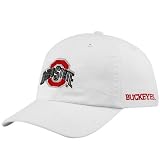 Buckeyes Hats : Buckeyes Youth White Basic Logo Adjustable Slouch Hat
