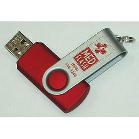 Med-Flash 3 pack - Emergency medical records flashdrive stores 1g of memory like emergency contacts, allergies, medications, blood type, Xrays, Insurance contatcs and much more. Emergency medical information when a few seconds count. Plugs into any computer with a USB port. Password protected for personal medical history. Pre-loaded with "fill in the blank" pages. A 3-pack for you and those you love.