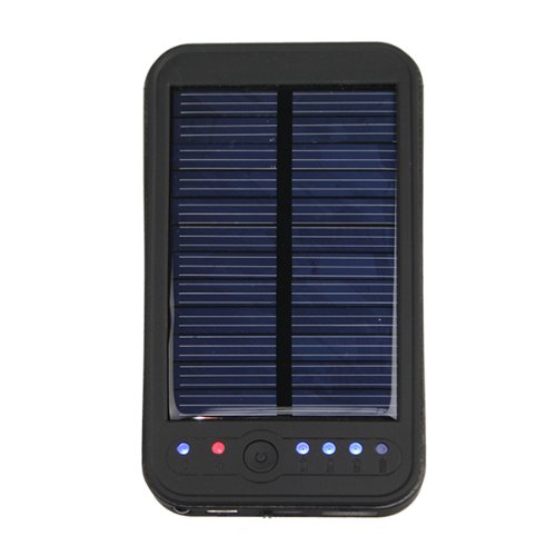 AGPtek® Brand New Solar Power Dual USB External Battery Pack and Charger with Flashlight for Iphone 4/4s/3gs, Ipad, Ipad 2, the New Ipad (Ipad 3), Ipod (Require Your Own Cable for Apple); Android Smartphones: (Samsung Galaxy S2/galaxy Nexus/galaxy Note, HTC Sensation One X, Nokia N9 Lumia 900 800); Mp3/mp4/mp5 Players and More USB Powered Mobile Devices , Tablets - Low Price , Black , 5000mAh