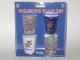 FLORIDA GATORS 4 Piece Collector Shot Glass Set