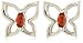 Sterling Silver Garnet Butterfly Earrings
