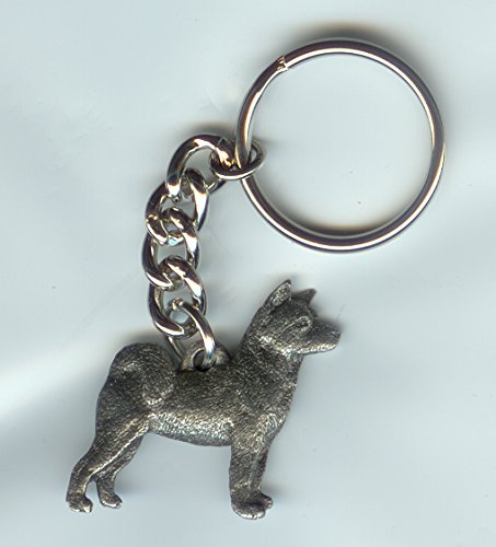 Akita George Harris Pewter Keychain