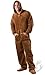 Footed Pajamas Teddy Bear Adult Hoodie One Piece