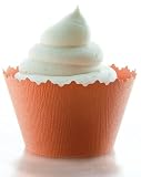 Mandarin Orange Cupcake Wrappers - Set of 12 - Liner a Fun, Easy, Creative Way to Create Gourmet Cupcakes