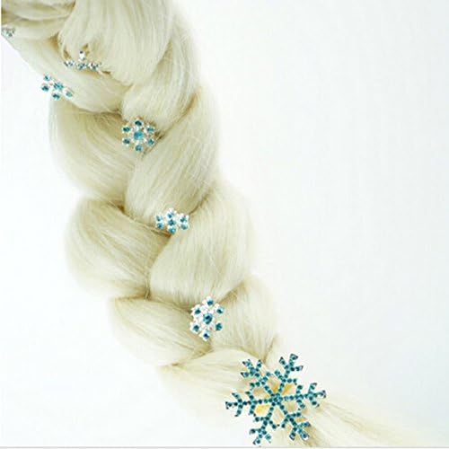 6 PCS Popular Snow Design Hair Clips Jewelry Elsa Hairpins Hair Clips Jewelry Hair Accessories (blue)