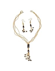 Sterling Silver Gold Plated Handmade Necklace Earrings Jewelry Set