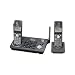 Panasonic Refurb KXTG6702B 5.8 GHZ 2-Line Cordless Phone, 2 Handset ,Digital Answering Device, Caller ID, Black