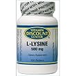 L-Lysine 500 mg by Vitamin Discount Center - 100 Tablets L-Lysine 500 mg by Vitamin Discount Center - 100 Tablets