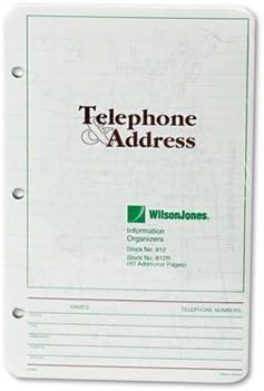 WLJ812R - Wilson Jones Looseleaf Phone/Address Book Refill
