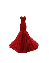 Sexy Strapless Mermaid Sweetheart Floor Length Tulle Evening Dress/Bridesmaid Dress 
