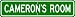CAMERON ROOM SIGN - Personalized Gift Boy or Girl, Aluminum