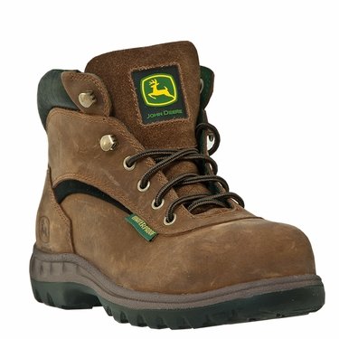 John Deere Women's Waterproof Work Poplar Leather Boot 8 M US On Sale