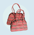 The Fashion Tote Red Stripe Large