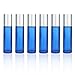 Roll On Bottles, Iwotou 10 ml High Quality Glass Refillable Essential Oil Bottles with Stainless Steel Roller Balls, Set of 6 for Aromatherapy, Essential Oils, Perfumes and Lip Balms