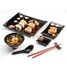 25 pc. Shiny Black Sushi Set by Forum