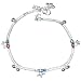 Indian Foot Jewelry Silver Set Pair of Ankle Bracelet and Toe Ring 35 Grams 10.25 " (anklt536)