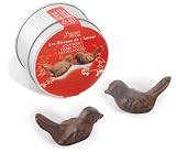 Esschert Design USA 8215 Secrets du Potager Love Birds Set in Gift Box, Rust Color