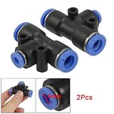 Buy Amico 4mm to Dual 8mm One Touch Fittings T Connectors 2 Pcs by uxcell