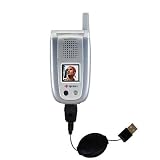 Retractable USB Cable for the Sanyo MM-8300 with Power Hot Sync and Charge capabilities - Gomadic Brand w/ TipExchange Technology