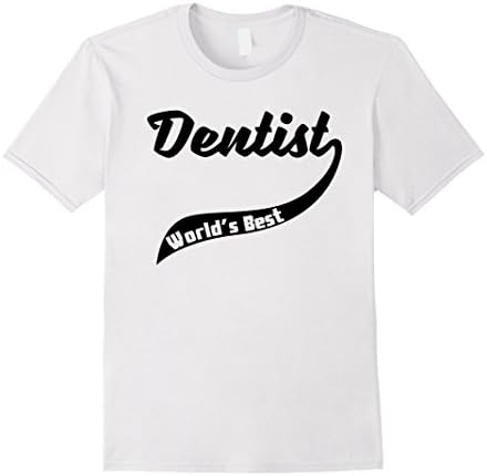 Men's Retro World's Best Dentist T-Shirt Medium White