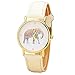Ryanwayland Fashion Multi Color Flower Elephant Women's Leather Dress Watches Gold / White