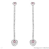 Pasquale Bruni! Made in Italy Pleasant Earring with 1.61ctw Super Clean FG/VVS Diamonds and Sapphire Made of 18K Gold