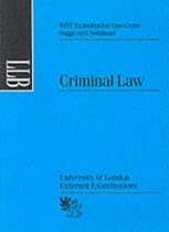 Criminal Law: Single Paper 1997 (Suggested solutions)