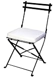 PTC Home & Garden Folding Dining Chair with Cushion, Pewter