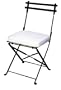 PTC Home & Garden Folding Dining Chair with Cushion, Pewter
