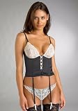 JLo Lingerie Satin With Lace Overlay Bustier Bra