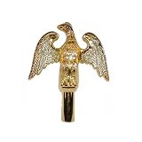 Gold Metal Perched Eagle