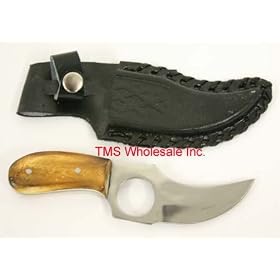 NEW HUNTING KNIFE BONE HANDLE FIXED BLADE KNIVES SHEATH