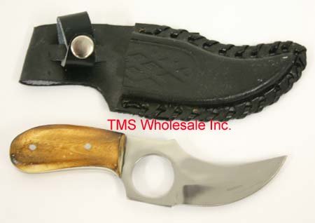 NEW HUNTING KNIFE BONE HANDLE FIXED BLADE KNIVES SHEATH