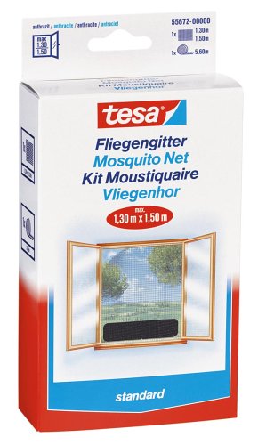 TESA Fliegengitter 130 cm x 150 cm anthrazit