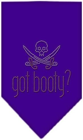 Mirage Pet Products Got Booty Rhinestone Bandana, Large, Purple