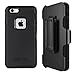 Yesgo iPhone 6 Plus case, Heavy Duty Tough Shockproof Cover with Belt Clip Kickstand and Built-in Screen Protector for Apple iPhone 6/6s - Black