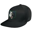 adidas Minnesota Timberwolves Black Basic Logo Flat Brim Flex Fit Hat