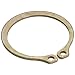 Tapered Section Zinc Yellow Chromate Plated Steel Axially Assembled External Retaining Ring, 9/16" Shaft Diameter, 0.035" Thick (Pack of 100)