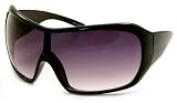 UrbanSpecs Sunglasses - Shields -Sharp Shield / Frame: Dark Brown Lens: Brown Gradient