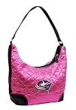 NHL Columbus Blue Jackets Pink Quilted Hobo