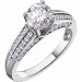 14Kt. White Gold Diamond Engagement Ring (Center stone is not included)