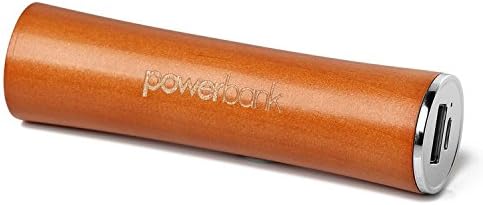 Skymax Mini 3000mAh Portable Charger Lipstick-sized Wooden external battery pack Power Bank Iphone, Samsung,HTC,etc (Brown)