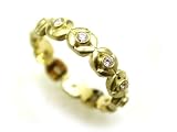 Diamonds Set in 18k Yellow Gold Between X&o Design Band, Ring Size 6.5 (T.w 0.30)