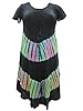 Embroidered Caftan Dress Black Tie Dye Tunic Top Cover Up